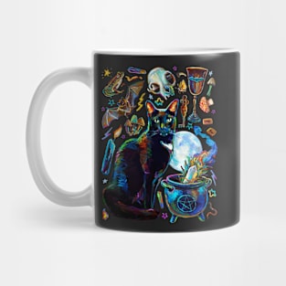 Dark Aesthetic Halloween Witch Pattern Mug